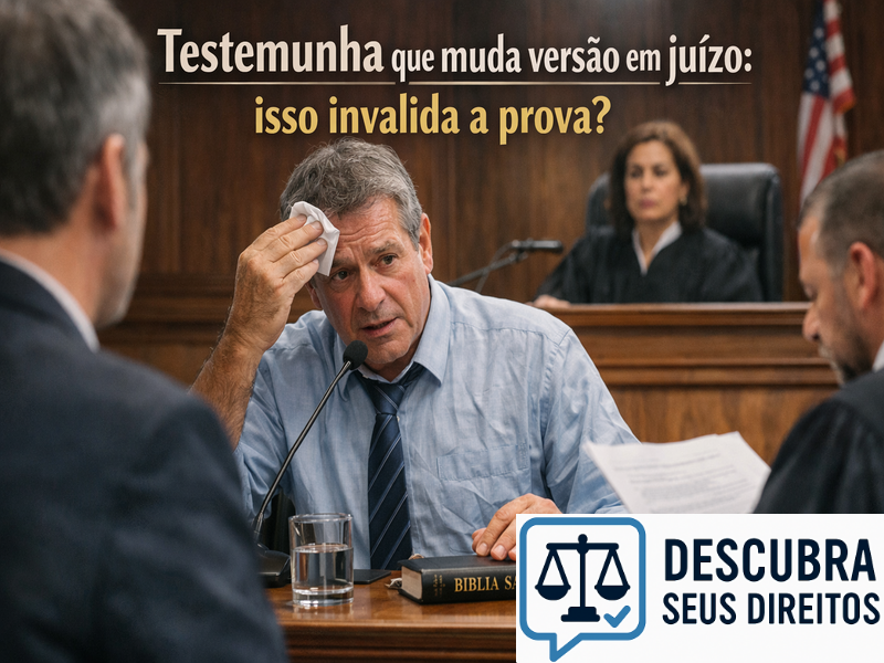 Testemunha que muda versão em juízo: isso invalida a prova?