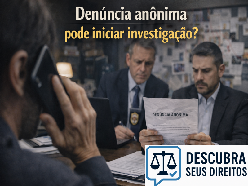Denúncia anônima pode iniciar investigação?