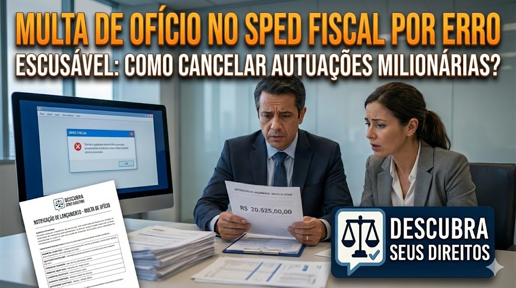 Multa de Ofício no SPED Fiscal por Erro Escusável: como cancelar autuações milionárias baseadas em falhas de preenchimento sem dolo ou fraude