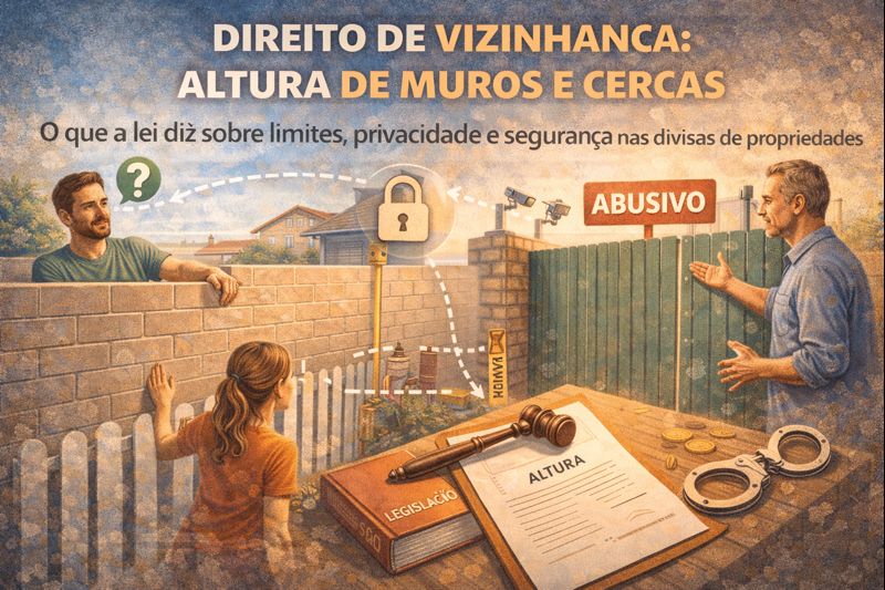 Direito de vizinhança: altura de muros e cercas