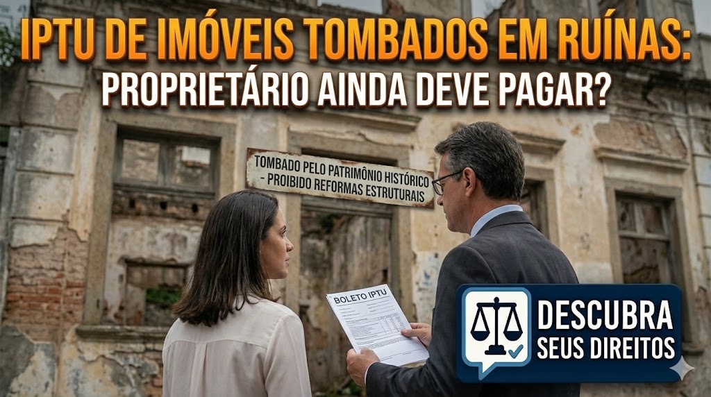 IPTU de Imóveis Tombados em Ruínas: o proprietário continua obrigado a pagar mesmo sem poder reformar?