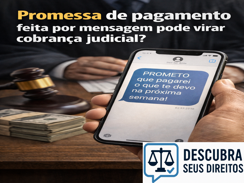 Promessa de pagamento feita por mensagem pode virar cobrança judicial?