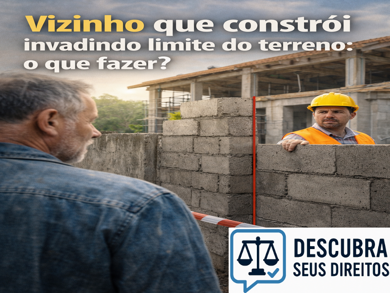Vizinho que constrói invadindo limite do terreno: o que fazer?