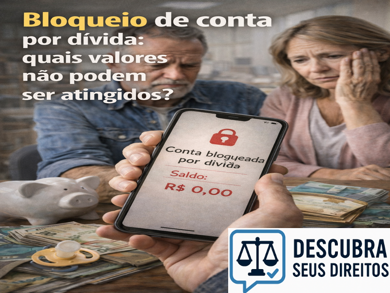 Bloqueio de conta por dívida: quais valores não podem ser atingidos?