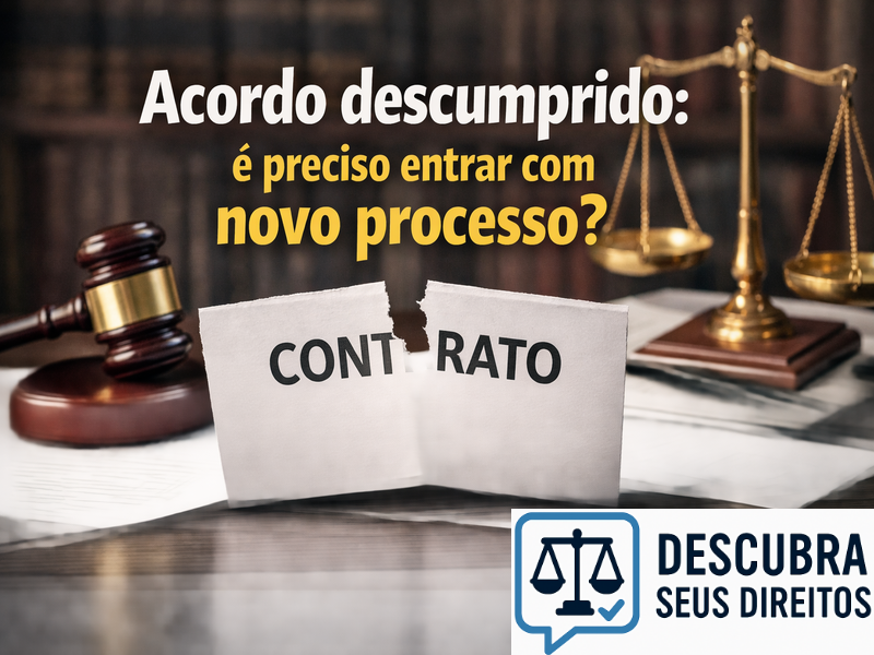 Acordo descumprido: é preciso entrar com novo processo?