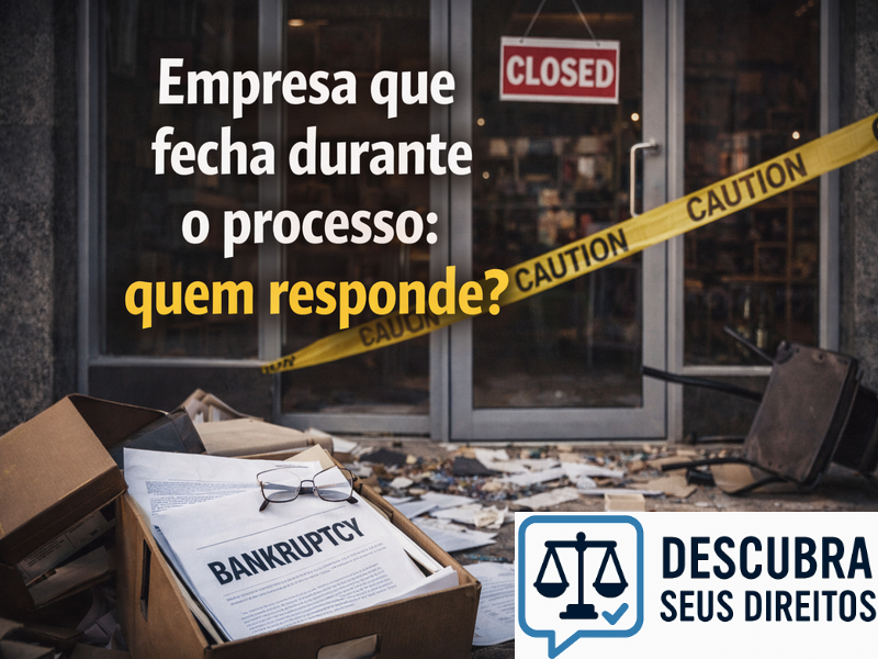 Empresa que fecha durante o processo: quem responde?
