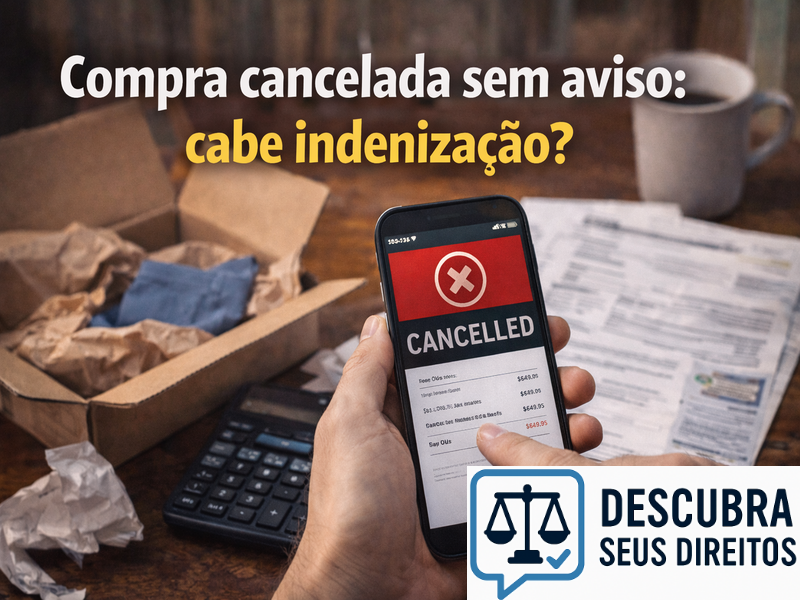 Compra cancelada sem aviso: cabe indenização?