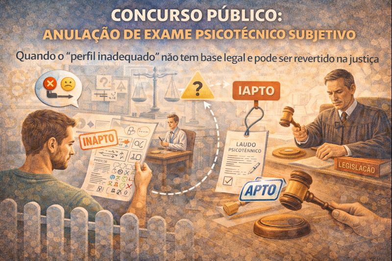 Concurso público: anulação de exame psicotécnico subjetivo