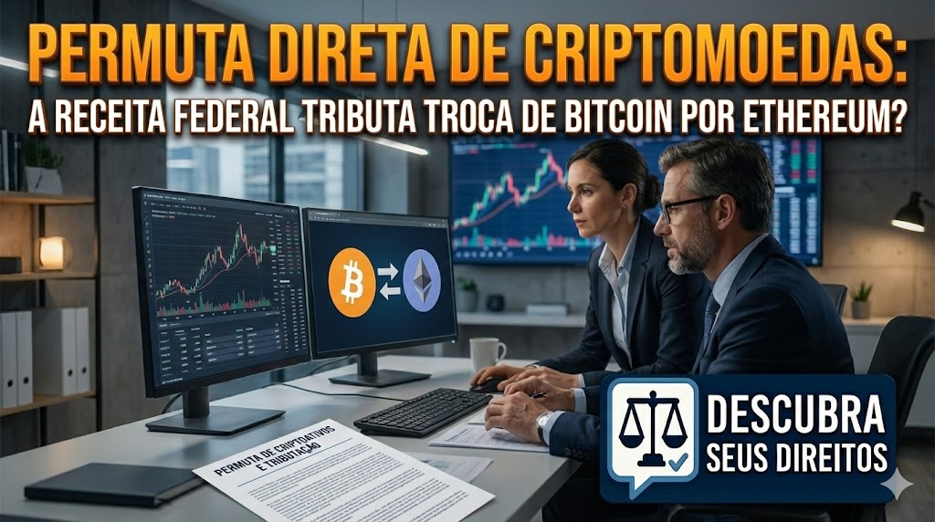 Permuta Direta de Criptomoedas: trocar Bitcoin por Ethereum gera imposto mesmo sem saque em reais?