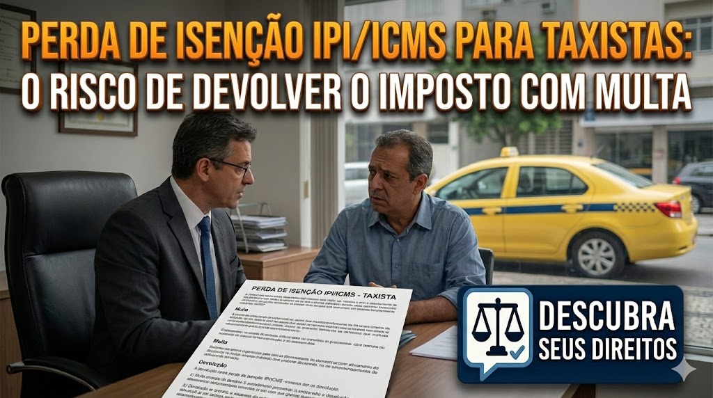 Perda de Isenção de IPI e ICMS para Taxistas: é preciso devolver o imposto após venda ou perda do veículo?