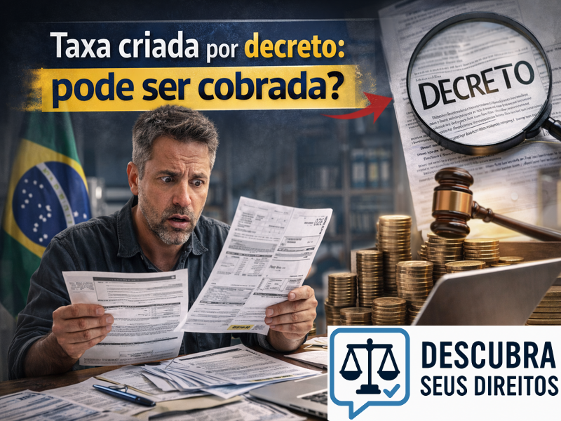 Taxa criada por decreto: pode ser cobrada?