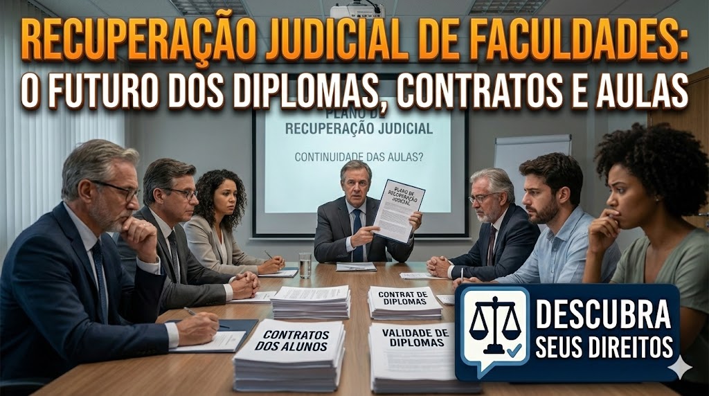 Recuperação Judicial de Instituições de Ensino: o que acontece com diplomas, contratos e aulas durante a crise financeira da escola ou faculdade?