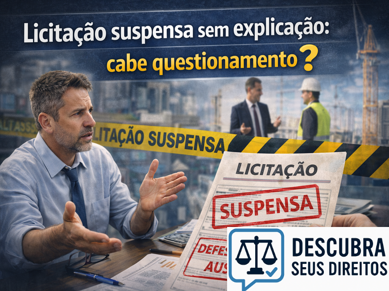 Licitação suspensa sem explicação: cabe questionamento?