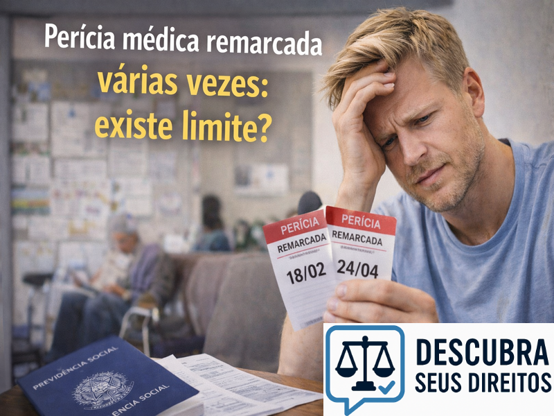 Perícia médica remarcada várias vezes: existe limite?