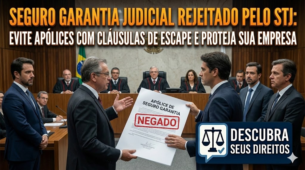 Seguro Garantia Judicial Empresarial: quando o STJ pode recusar apólices com “cláusulas de escape”?