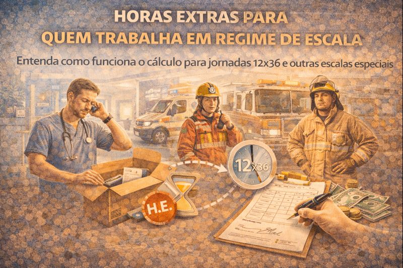 Horas extras para quem trabalha em regime de escala