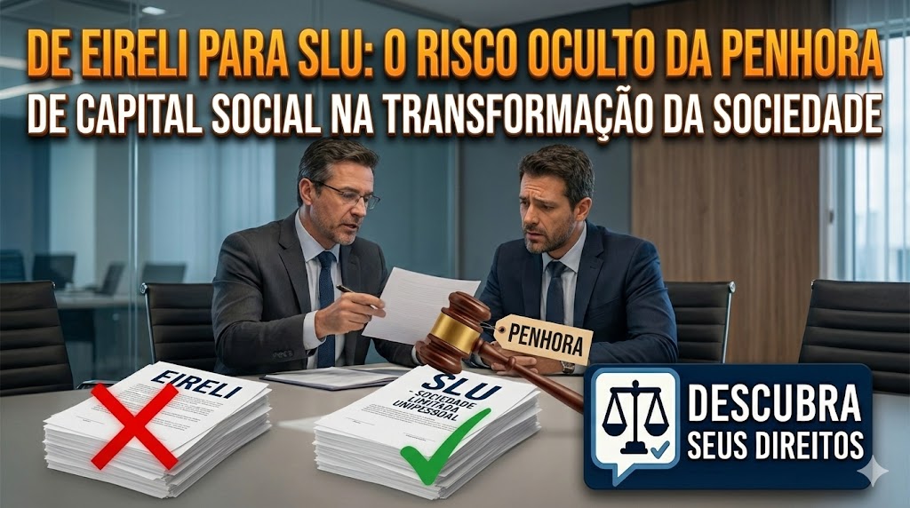 Penhora de Capital Social na Transformação de Sociedades: o risco dos devedores que migram de EIRELI para Sociedade Limitada Unipessoal (SLU)