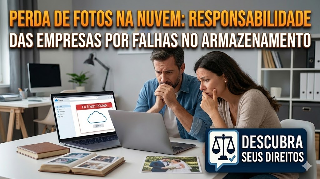 Perda de Fotos na Nuvem (Cloud Storage): empresas como Google ou Apple respondem por falhas que destroem acervos digitais de casamentos?