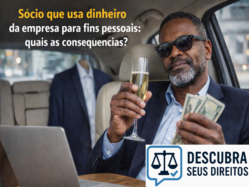 Sócio que usa dinheiro da empresa para fins pessoais: quais as consequências?