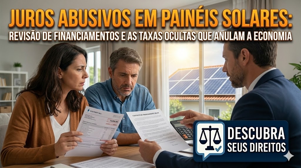 Juros Abusivos em Financiamento de Painéis Solares: quando a “economia verde” vira contrato desequilibrado