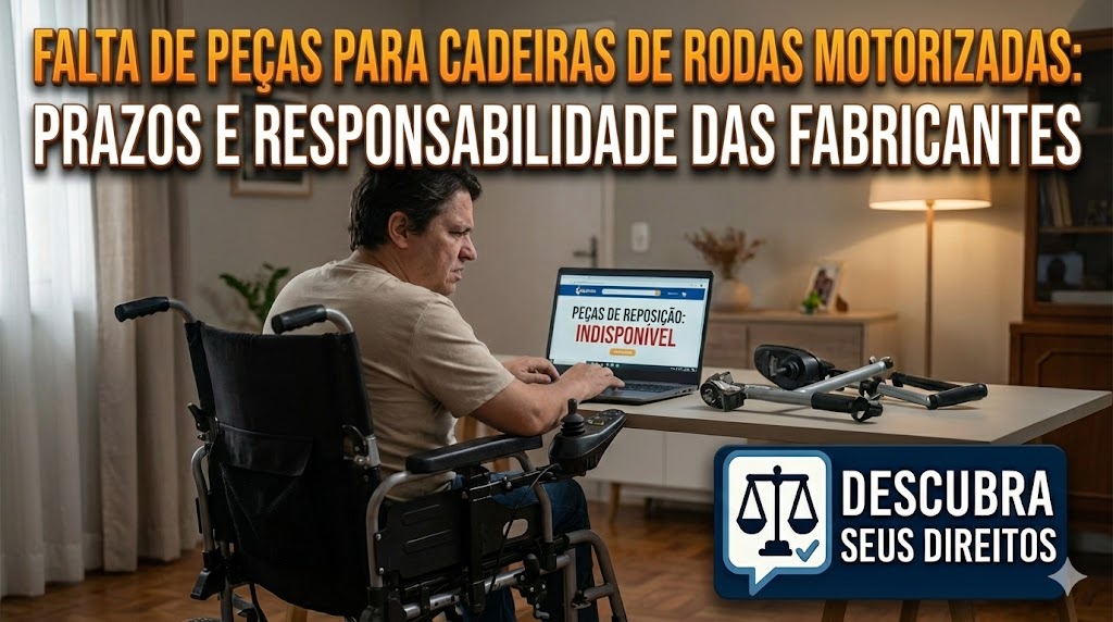 Cadeiras de Rodas Motorizadas sem Peças: qual o prazo do fabricante e a responsabilidade pela falta de reposição?
