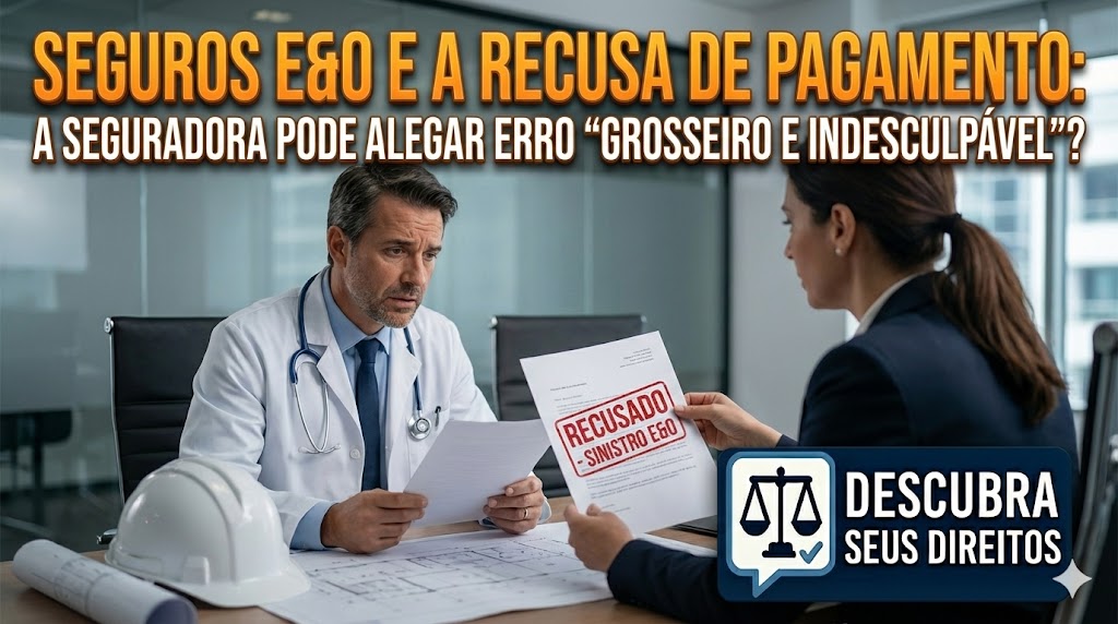 Seguro E&O (Responsabilidade Civil Profissional): a seguradora pode negar cobertura alegando erro “grosseiro”?