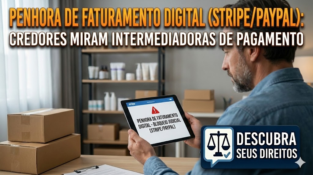 Penhora do Faturamento em Plataformas Digitais (Stripe/PayPal): até onde o credor pode alcançar as intermediadoras de pagamento?