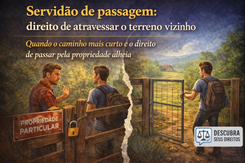 Servidão de passagem: direito de atravessar o terreno vizinho