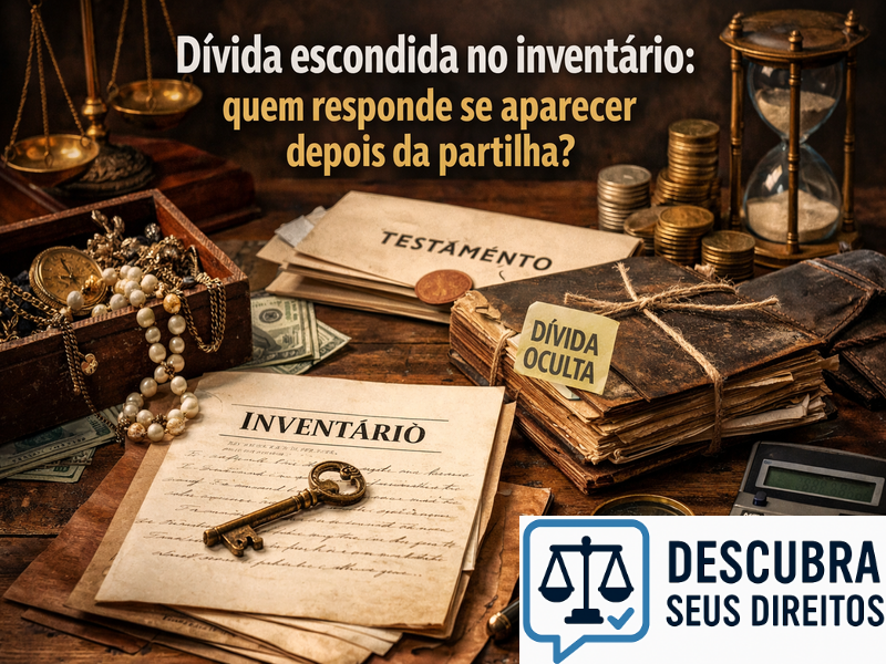 Dívida escondida no inventário: quem responde se aparecer depois da partilha?