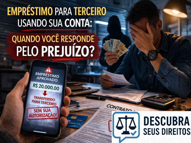 Empréstimo para terceiro usando sua conta: quando você responde pelo prejuízo?