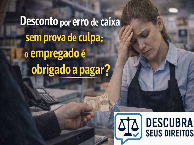 Desconto por erro de caixa sem prova de culpa: o empregado é obrigado a pagar?