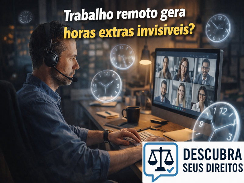Trabalho remoto gera horas extras invisíveis? Entenda quando podem ser devidas