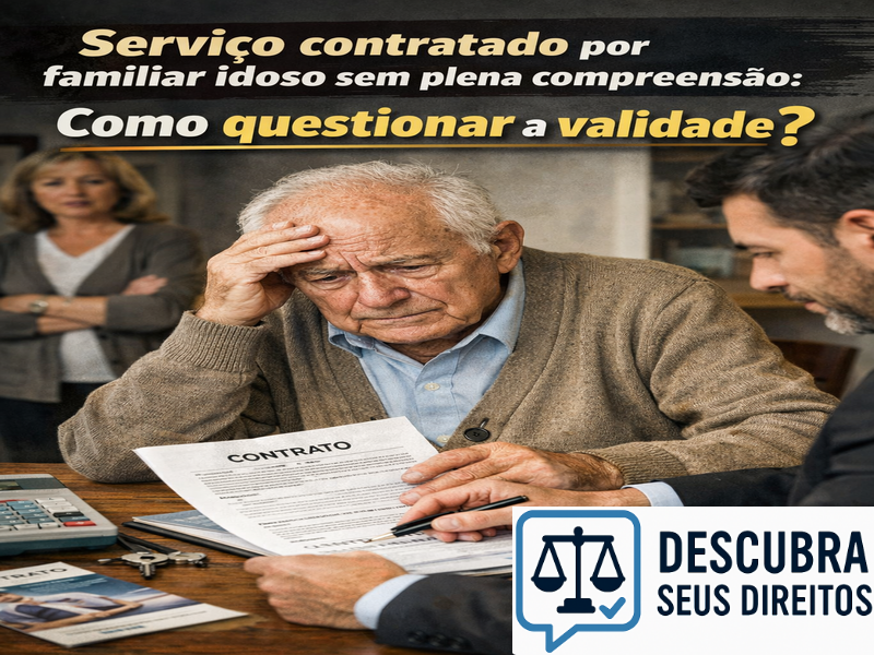 Serviço contratado por familiar idoso sem plena compreensão: como questionar a validade?