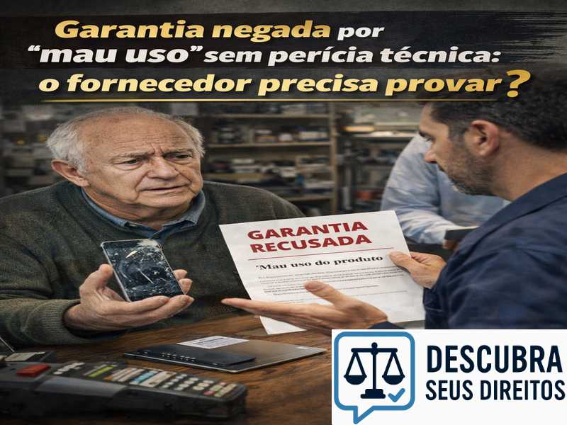Garantia negada por “mau uso” sem perícia técnica: o fornecedor precisa provar?