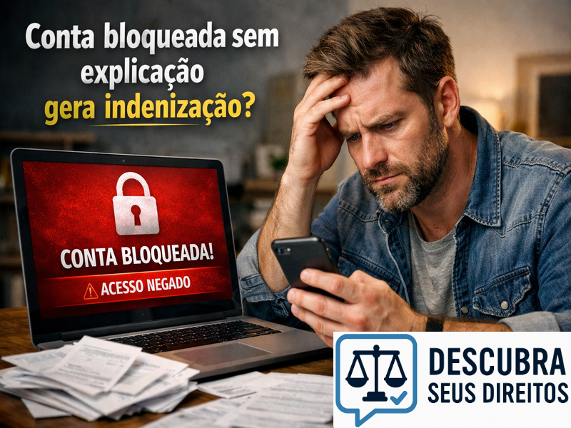 Conta bloqueada sem explicação gera indenização? Entenda quando isso pode acontecer