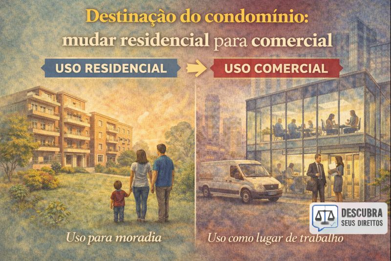 Destinação do condomínio: mudar residencial para comercial
