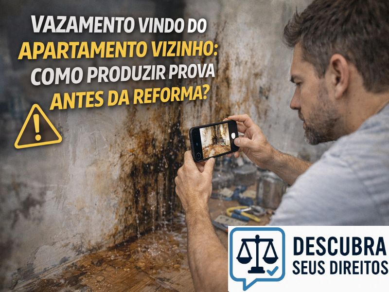 Vazamento vindo do apartamento vizinho: como produzir prova antes da reforma? Entenda os cuidados