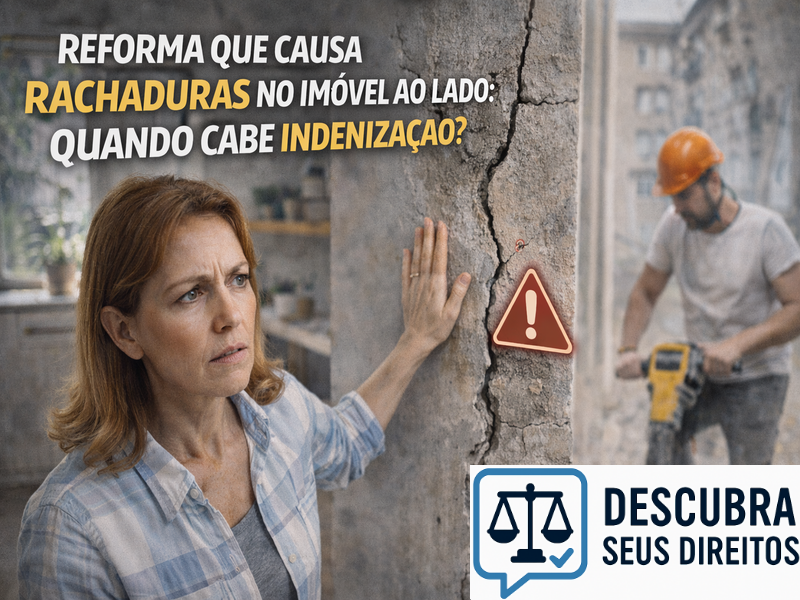 Reforma que causa rachaduras no imóvel ao lado: quando cabe indenização? Entenda os critérios