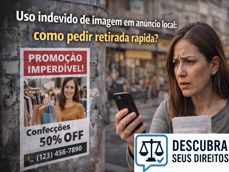 Uso indevido de imagem em anúncio local: como pedir retirada rápida?