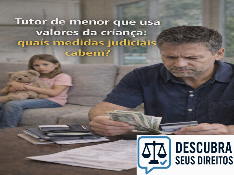 Tutor de menor que usa valores da criança: quais medidas judiciais cabem? Entenda as possibilidades