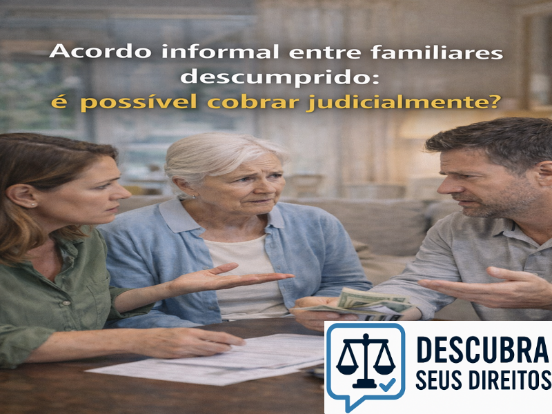 Acordo informal entre familiares descumprido: é possível cobrar judicialmente? Entenda quando isso pode acontecer