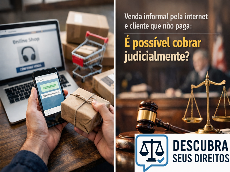 Venda informal pela internet e cliente que não paga: é possível cobrar judicialmente? Entenda como funciona