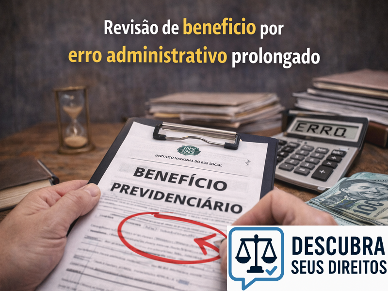 Revisão de benefício por erro administrativo prolongado