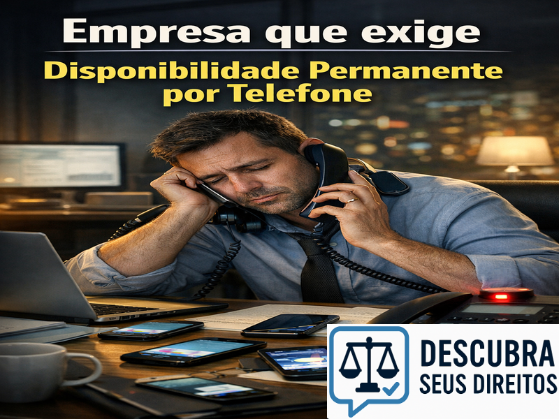 Empresa que exige disponibilidade permanente por telefone