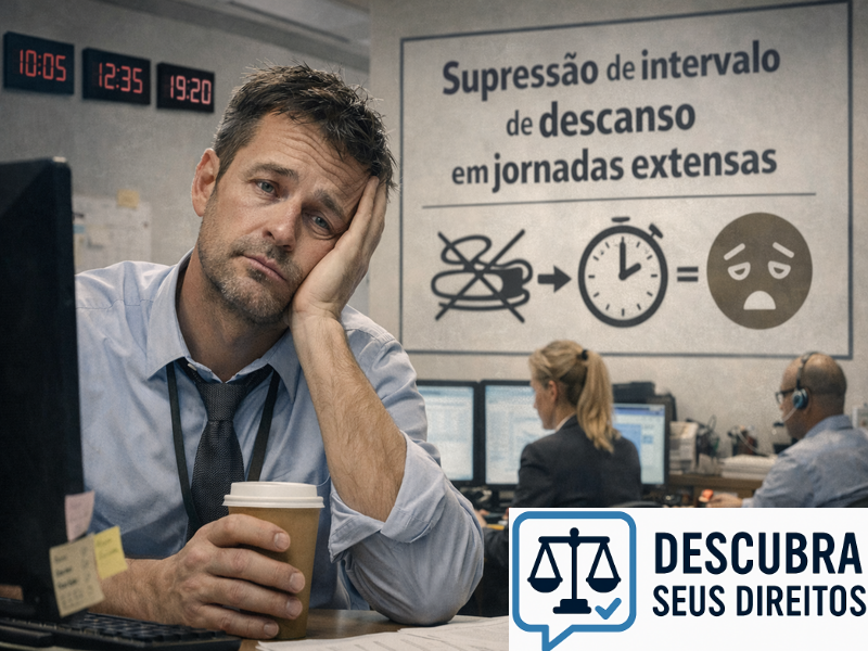 Supressão de intervalo de descanso em jornadas extensas