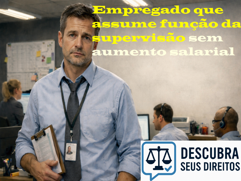 Empregado que assume função de supervisão sem aumento salarial