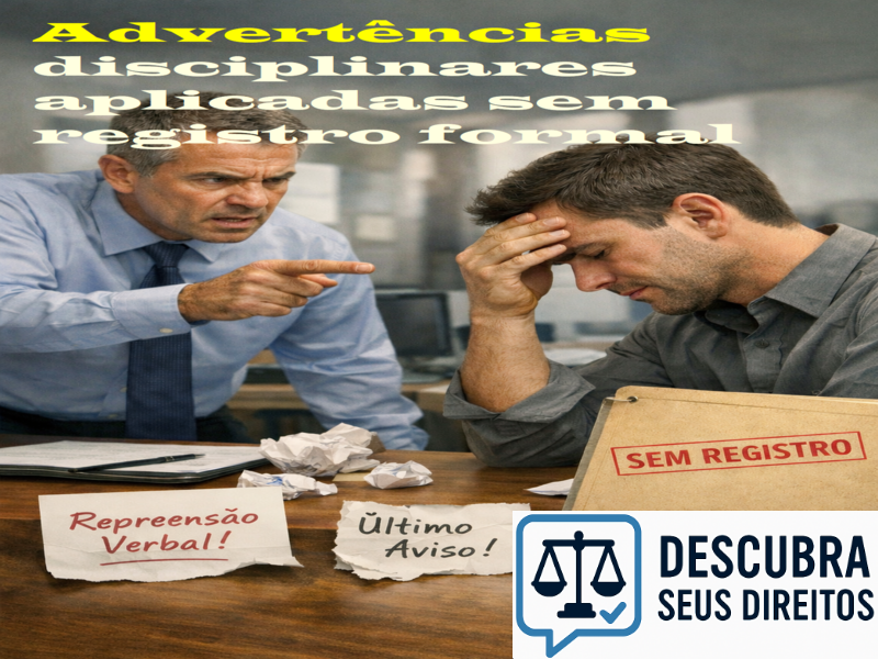 Advertências disciplinares aplicadas sem registro formal