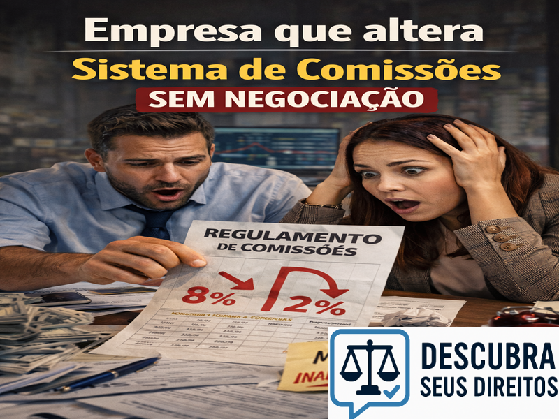 Empresa que altera sistema de comissões sem negociação
