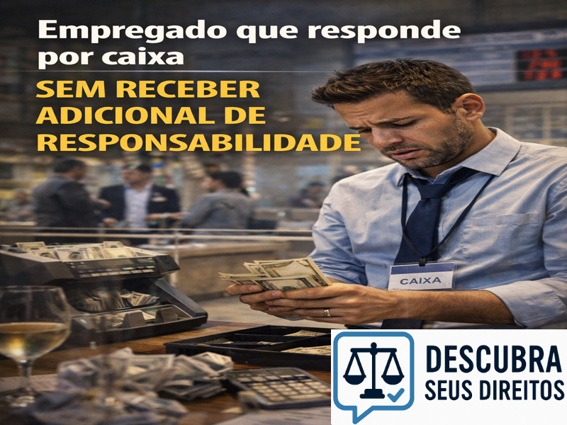 Empregado que responde por caixa sem receber adicional de responsabilidade
