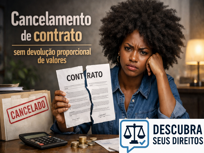 Cancelamento de contrato sem devolução proporcional de valores